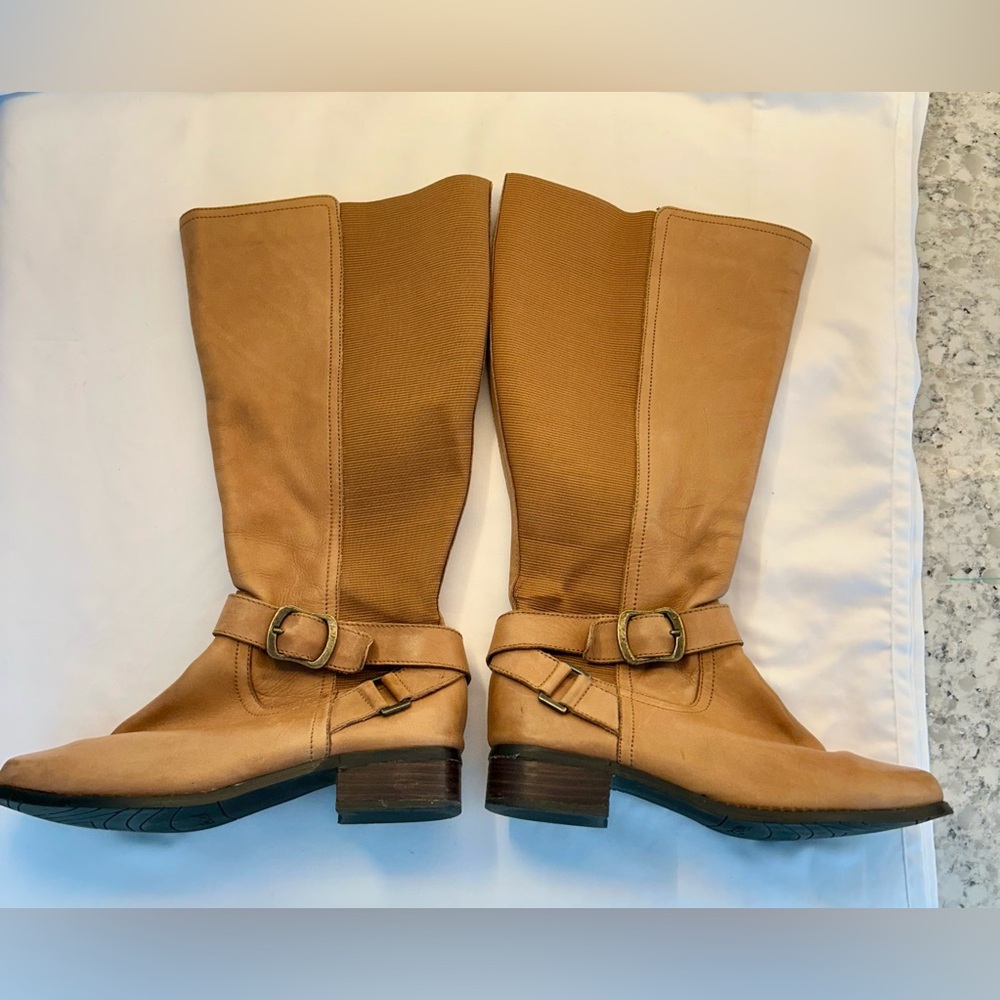 Fitzwell Mentor Boots, Sz 6.5W, beige